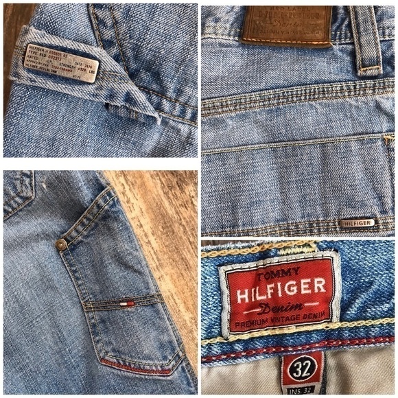 Premium Vintage Denim Tommy Hilfiger carpenter painters jeans size 32 - Picture 7 of 10
